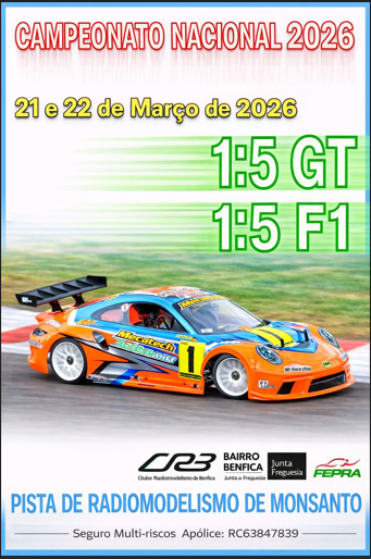 1ª Prova do Campeonato Nacional 1/5 TC e Trofeu 1/5 F1